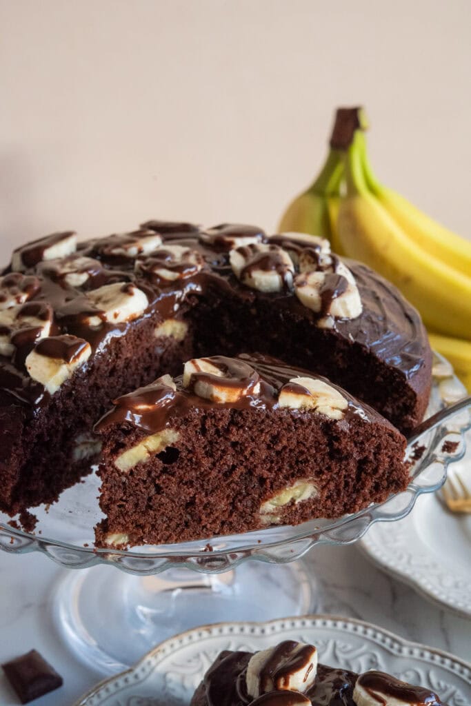 przepis na ciasto czekoladowe z bananami