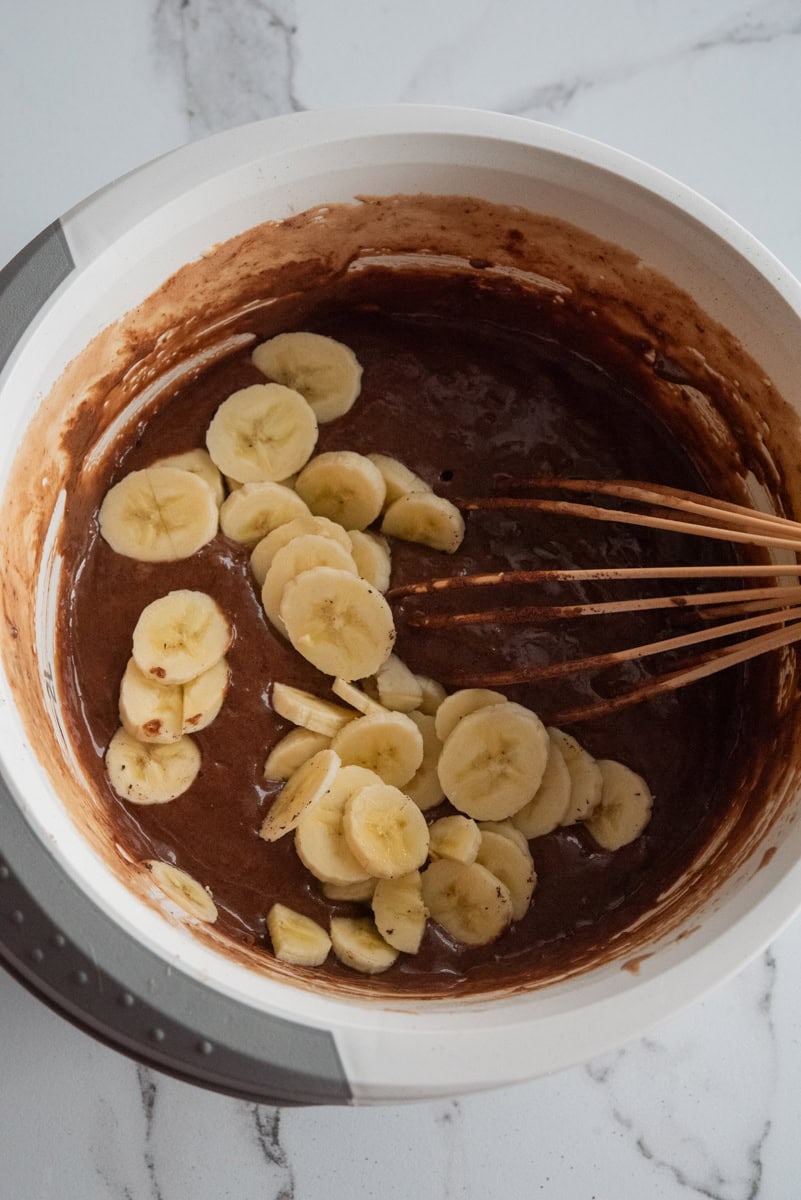 masa na ciasto czekoladowe z bananami